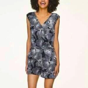 Loft Floral Black Romper